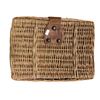 Image 3 : Vintage Wicker Picnic Basket with Metal Clasp