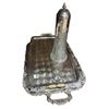 Image 1 : 2 Trays and Antique Italian Glass & Silver Plated Wine Claret Jug
