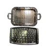Image 4 : 2 Trays and Antique Italian Glass & Silver Plated Wine Claret Jug