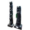 Image 3 : Lot of 4 Native Indigenous First Nations Pieces Totem Poles, Box and Portrait