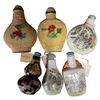 Image 3 : Lot of 8 Chinese Perfume Bottles and Enamel Vases