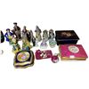 Image 1 : Lot of 17 Mixed Porcelain Figures, Boxes and Miniature Tea Set
