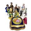 Image 3 : Lot of 17 Mixed Porcelain Figures, Boxes and Miniature Tea Set