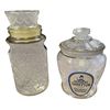Image 1 : Two Vintage Jars Mr. Peanut & Herbert Tareyton Smoking Mixture Tuckett Tobacco Company