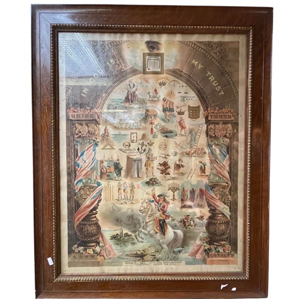 Freemason Masonic Lodge Honor All men Lover the Brotherhood Fear God Honor the King Print