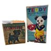 Image 1 : 2 Antique Battery Operated Toys Scampy Pup and Teddy Balloon Blowing Bear