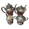 Image 1 : W.M Mounts Silver Plated Tea Pots (x2) with Milk and Sugar Set
