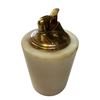 Image 3 : 2 Piece Lighter Set Evans Carved White Stone and Carved Marble Lighter