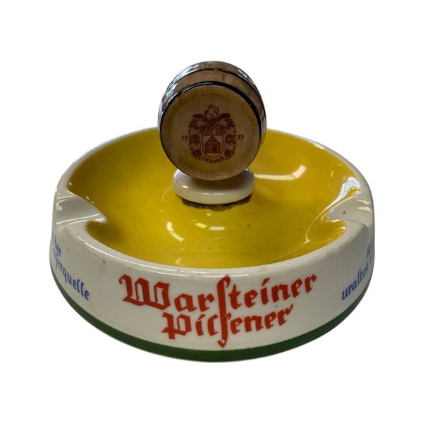 Antique Fischer & Co Warsteiner Pilsener  1753 Keg Ashtray
