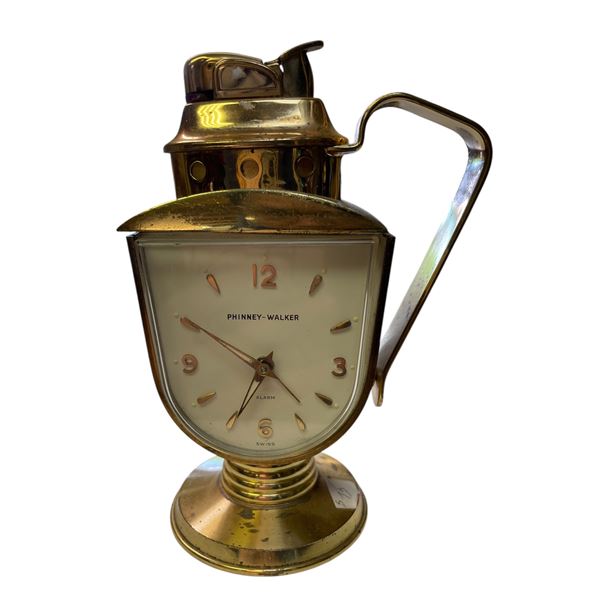 Phinney-Walker Swiss Clock Lighter Brass Combo