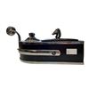 Image 1 : Horse and Stirrup Black Silver Color Table Lighter and Cigarette Box