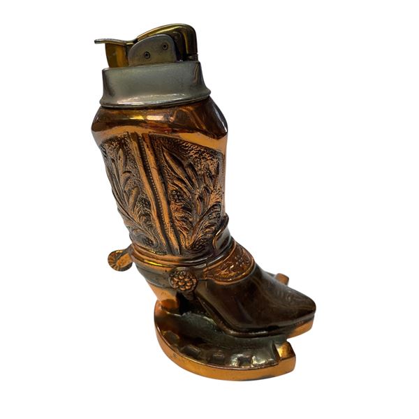 Vintage Evans Copper Boot Table Lighter