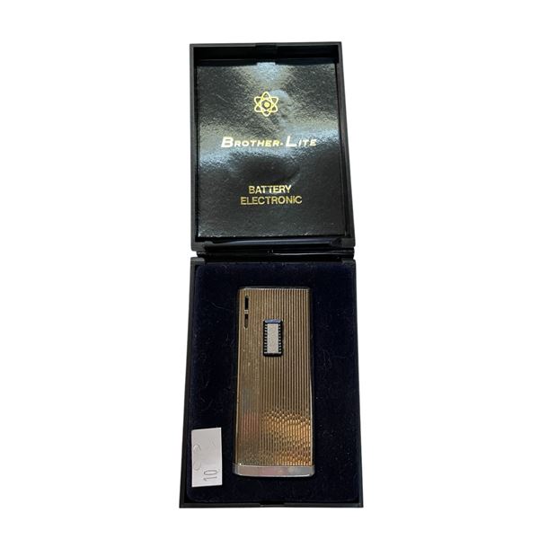 Vintage Brother-Lite Battery Electronic Pocket Lighter w Box