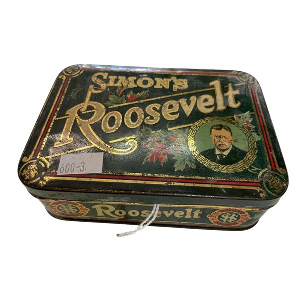 Antique Simon's Roosevelt Cigar Tin Box