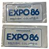 Image 1 : Vancouver EXPO 86 British Columbia License Plates (Pair)
