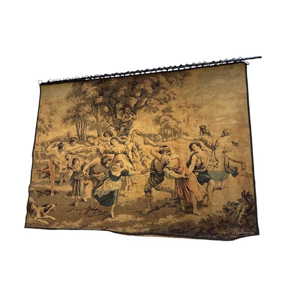 Vintage Victoria Dancing Scene Tapestry