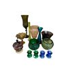 Image 1 : Collection Of Art Glass: Vases, Candle Stick Holders, & More