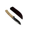 Image 3 : Vintage Bone Carved Handle Knife With Sheath