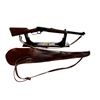 Image 1 : Marlin Model 1894 Micro Groove Barrel Cal. 44 Remington Magnum Lever Action Rifle W Leather Scabbard