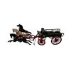Image 1 : Vintage Cast Iron Three Horse Fire Engine