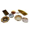 Image 1 : Lot of Various Saucers, Pottery and Copper Pan w Lid Royal Doulton Royal Albert Wedgewood