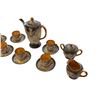 Image 3 : Japanese Dragon Tea Set 6 Cups and Saucers Milk and Sugar and Teapot