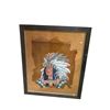 Image 1 : Framed Vintage First Nations Original Painting On Hide
