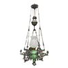 Image 1 : Vintage Reproduction Enameled Candelabra/ Oil Lamp With Pulley Feature