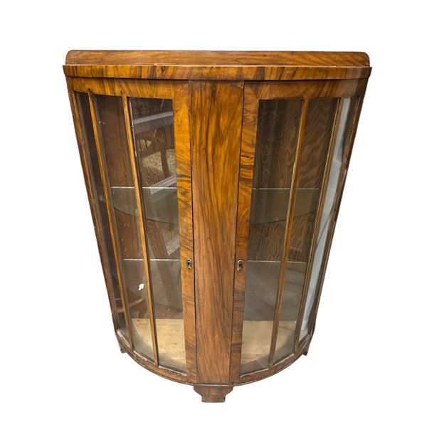 Vintage Curved Front 3 Tier Display Cabinet
