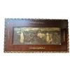 Image 1 : Vintage Framed Pioneer Harvesting Scene Wall Art