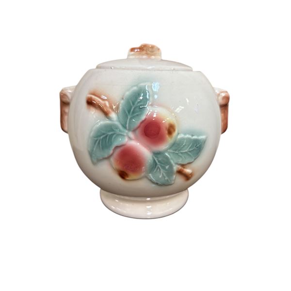 Vintage Peach Motif Cookie Jar