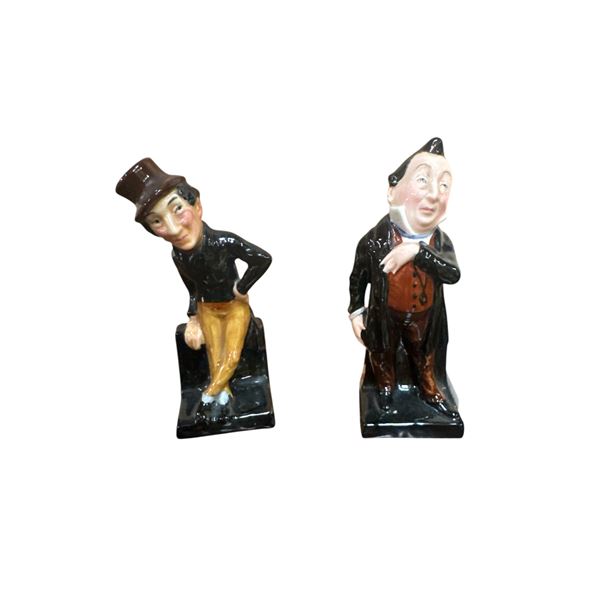 2 Vintage Porcelain Figurines: Doulton "Jingle" & Royal Doulton Pecksniff