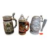 Image 1 : 3 Vintage Steins: Football, Babe Ruth Baseball, & Animal Motif