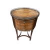 Image 1 : Vintage Round 2 Drawer Skirted Side Table