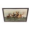 Image 1 : Large Vintage Framed Embroidered Horse Art On Cloth