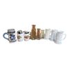 Image 1 : Milk Glass Steins, Sugar/Syrup Dispensers, Vintage Milk Bottles