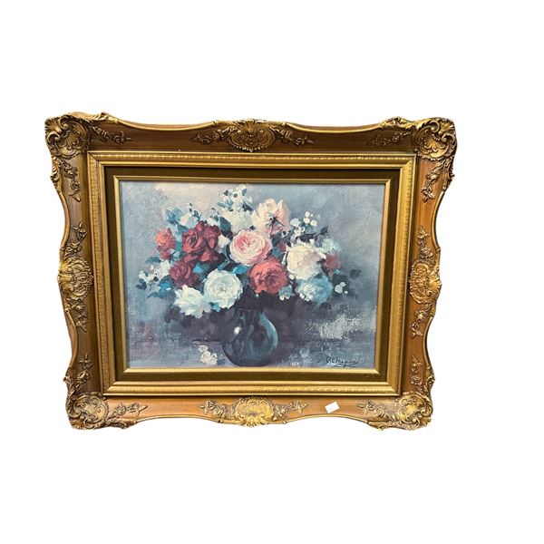 2 Framed Vintage Sill Floral Prints