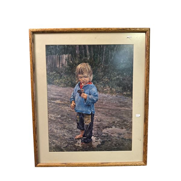 Vintage Framed T. Milton L.E.P. Art Work 215/500