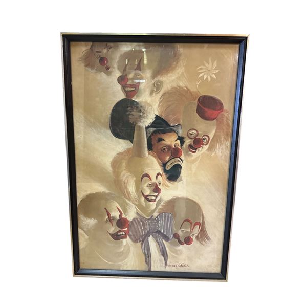 Vintage Robert Owen Clown Print