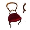 Image 2 : 3 Balloon Back Red Velvet Top Chairs