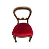 Image 3 : 3 Balloon Back Red Velvet Top Chairs