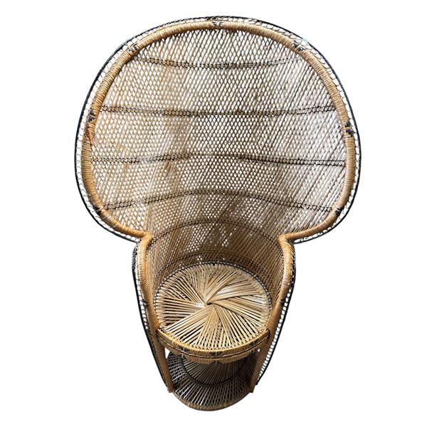 Vintage Wicker Peacock Chair