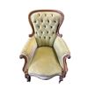 Image 1 : Vintage Green Rolling Quilt Back Chair