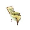 Image 2 : Vintage Green Rolling Quilt Back Chair
