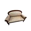 Image 3 : 2pc Vintage Carved  Wood Sofa Set: Love Seat & Lounge Chair