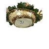 Image 3 : 2 Vintage Porcelain Collectibles: Capodimonte Floral Basket & Victorian Figurine