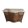 Image 2 : Vintage 2pc Carved Hutch With Bevelled Mirrors & Marble Top