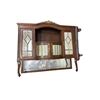 Image 3 : Vintage 2pc Carved Hutch With Bevelled Mirrors & Marble Top
