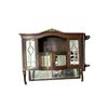 Image 4 : Vintage 2pc Carved Hutch With Bevelled Mirrors & Marble Top