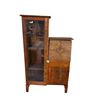 Image 1 : Vintage Oak Writers Desk With Glass Front Display
